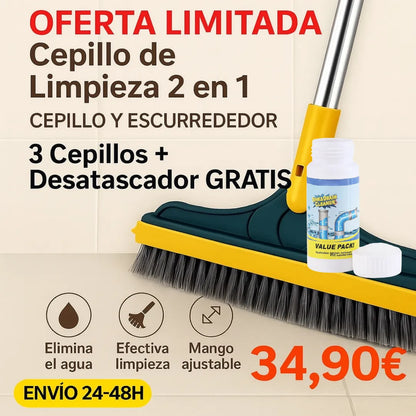 PureClean Wand - Cepillo de limpieza 2 en 1 ajustable de 120°